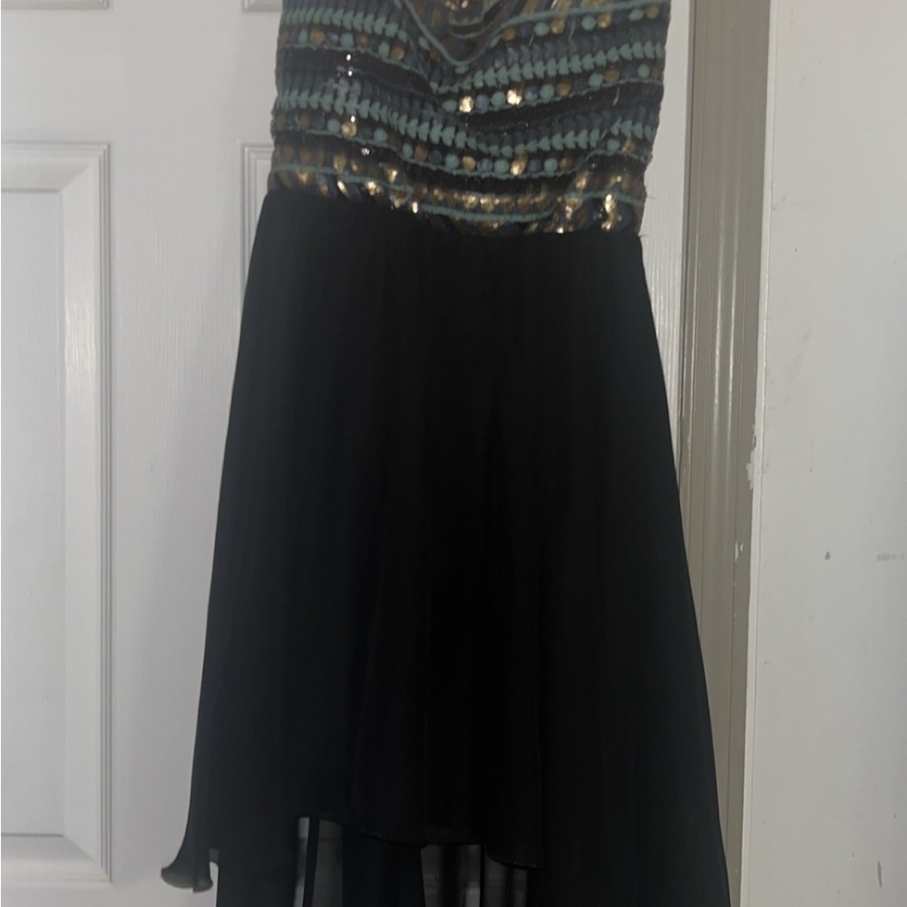 Love Reign Black and Gold Sequin Mini Dress